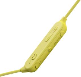 img 2 attached to Наушники Sony WI-SP600N премиум-класса с Bluetooth, влагозащитой, беспроводные, с дополнительным басом, спортивные, в ушах, с до 6 часов воспроизведения, с микрофоном (желтые)