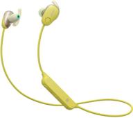 sony wi-sp600n premium waterproof bluetooth wireless extra bass sports in-ear 6 hr of playback headphones/microphone (yellow) logo
