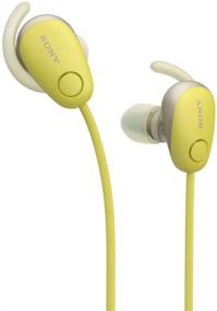 img 3 attached to Наушники Sony WI-SP600N премиум-класса с Bluetooth, влагозащитой, беспроводные, с дополнительным басом, спортивные, в ушах, с до 6 часов воспроизведения, с микрофоном (желтые)