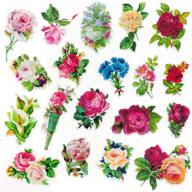 🌻 everjoy vintage floral planner stickers - diy retro oil painting style embellishments for scrapbook, journal, cards, calendar - 37 pieces logo