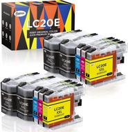 kogain compatible ink cartridges for brother lc20e lc20exxl - 10 pack (4 black, 2 cyan, 2 magenta, 2 yellow) logo