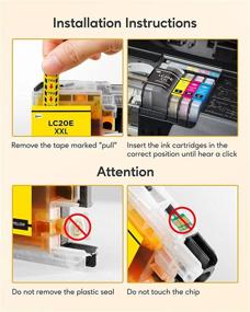 img 2 attached to Kogain Compatible Ink Cartridges for Brother LC20E LC20EXXL - 10 Pack (4 Black, 2 Cyan, 2 Magenta, 2 Yellow)