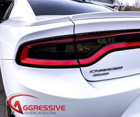 img 1 attached to 💨 Dodge Charger Smoked Taillight Overlays - Aggressive Tint Film Package (20% Smoked)