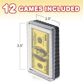 img 3 attached to 💰 Gamie 100 Dollar Bill Playing Cards: Pack of 12 Decks for Poker, Kids, Adults - Perfect Birthday Party Favor and Gift Idea