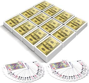 img 2 attached to 💰 Gamie 100 Dollar Bill Playing Cards: Pack of 12 Decks for Poker, Kids, Adults - Perfect Birthday Party Favor and Gift Idea