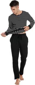 img 3 attached to Cotton Drawstring Pajamas: 🛏️ Stylish and Comfortable Sleepwear for Lounging