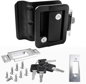 img 4 attached to Secure Your RV with the Polar Black Paddle Deadbolt Entry Door Lock for Travel Trailers
