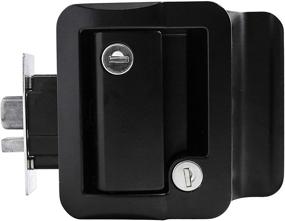 img 1 attached to Secure Your RV with the Polar Black Paddle Deadbolt Entry Door Lock for Travel Trailers