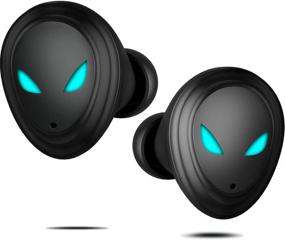 img 4 attached to Беспроводные наушники Bluetooth 5.0: управление касанием, время работы воспроизведения 25 часов, Hi-Fi стерео, влагозащищенные гарнитуры - TWS наушники для iPhone Android Phone Computer