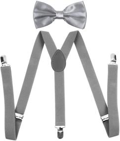 img 2 attached to Adjustable Elastic Silver Shape Suspender