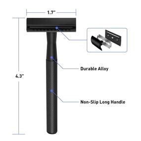 img 3 attached to 🪒 Ultimate Men's Double Edge Safety Razor: 5 Blades, Brush Included, All Standard Fit