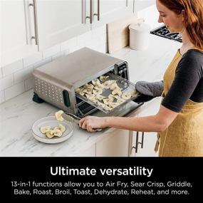 img 3 attached to 🔥 Ninja SP301 Dual Heat Air Fry Countertop Oven: Extended Height, XL Capacity & Space-Saving Design – Silver