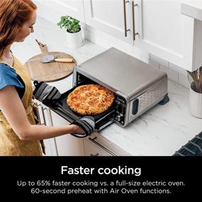 img 1 attached to 🔥 Ninja SP301 Dual Heat Air Fry Countertop Oven: Extended Height, XL Capacity & Space-Saving Design – Silver