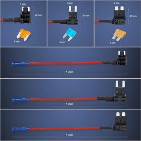 img 1 attached to 🚗 Nilight 50040R Car Add-a-Circuit Fuse Adapter with TAP Blade Fuse - 10 Pack, 12V, Standard and Mini TAP Profile, for Cars Trucks Boats, 2 Years Warranty