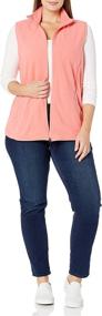 img 1 attached to Full-Zip Polar Fleece Vest for Women - Amazon Essentials Plus Size