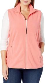 img 4 attached to Full-Zip Polar Fleece Vest for Women - Amazon Essentials Plus Size