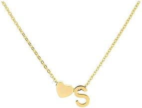 img 1 attached to 💖 Personalized Dainty Love Heart Necklace – Tiny Gold/Silver Initial Pendant – Name Jewelry for Women, Teen Girls – Ideal Christmas Gift