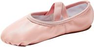 full sole girls ballet dance shoes with no-tie closure for toddler, little kid, big kid, and boy - perfect for ballet slippers logo