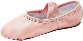 img 4 attached to Full Sole Girls Ballet Dance Shoes with No-Tie Closure for Toddler, Little Kid, Big Kid, and Boy - Perfect for Ballet Slippers
