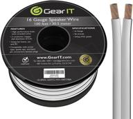 🔊 gearit pro series 16 gauge speaker wire - 100 feet / 30.48 meters, ideal for home theater and car speakers, white logo