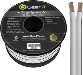 img 4 attached to 🔊 GearIT Pro Series 16 Gauge Speaker Wire - 100 Feet / 30.48 Meters, Ideal for Home Theater and Car Speakers, White