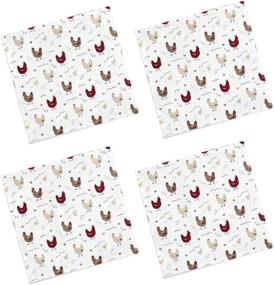 img 2 attached to 🐔 Cackleberry Home Farmhouse Chicken Napkins: Add Rural Charm to Your Table Setting