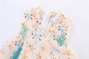 img 1 attached to 🌸 LittleSpring Chinese Dress with Delicate Flower Embroidery - Girls' Clothing and Dresses