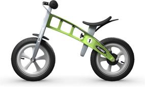 img 3 attached to Green FirstBIKE Racing Balance Bike with Brake - for Kids & Toddlers Ages 2, 3, 4, 5 | 32.7 x 15 x 22 inches | Lightweight 7.5 pounds