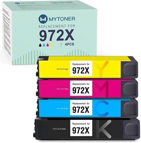 img 4 attached to 🖨️ High Yield MYTONER Remanufactured Ink Cartridge 972X/972A - 4 Pack for PageWide Pro Printers