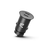 🔌 aergiatech usb c car charger: 40w dual type c pd 3.0 fast charger for iphone 13/12/11, samsung s21/s20, ipad pro, airpods - grey logo