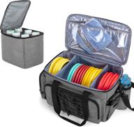 🥏 dsleaf disc golf bag - holds 25 discs, with built-in cooler and convenient extra pockets логотип