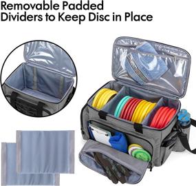 img 2 attached to 🥏 DSLEAF Disc Golf Bag - Holds 25 Discs, with Built-In Cooler and Convenient Extra Pockets