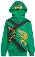 👕 boys' clothing and fashion hoodies & sweatshirts - lego ninjago zip up hoodies logo