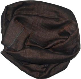 img 1 attached to Elegant and Cozy Pashmina Herringbone Jacquard Accessories for Women - Perfect for Autumn/Winter