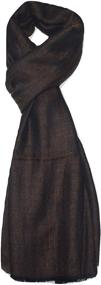 img 3 attached to Elegant and Cozy Pashmina Herringbone Jacquard Accessories for Women - Perfect for Autumn/Winter