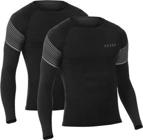 img 4 attached to AXCKE Sleeve T Shirt Baselayer Compression