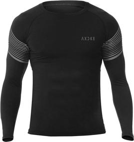 img 3 attached to AXCKE Sleeve T Shirt Baselayer Compression