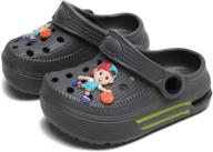 🌿 children's garden shoes: shadowfax boys clogs with slip-on sandals & air cushion sole logo