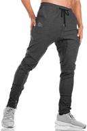 mens jogger casual workout sweatpants pockets sports & fitness logo