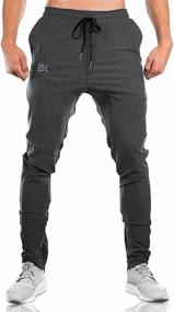 img 3 attached to Mens Jogger Casual Workout Sweatpants Pockets Sports & Fitness