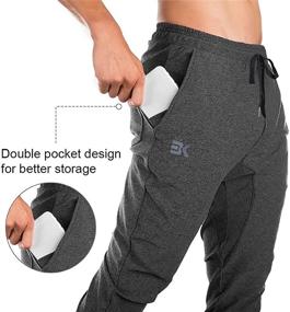 img 2 attached to Mens Jogger Casual Workout Sweatpants Pockets Sports & Fitness