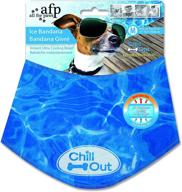 all for paws cooling neck wraps for dogs, ice dog bandanas, dog cooling bandana, chill out blue dog collar, cat collar, neck cooler, neck cooling logo