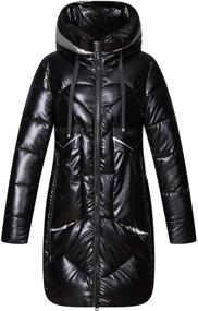 img 4 attached to Winter Jackets Hooded Leather Outerwear