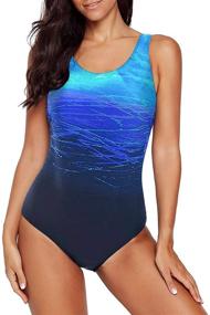 img 4 attached to Aleumdr Swimwear Swimsuits Backless Monokini Women's Clothing and Swimsuits & Cover Ups