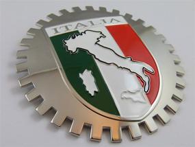 img 3 attached to Эмблема решётки "Grille Badge Italia" из хромированного металла.