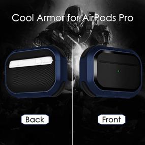 img 3 attached to 💙 Улучшенный чехол для AirPods Pro Armor - CAGOS ударопрочный чехол для AirPods Pro в стильной голубой расцветке - разработан для беспроводных чехлов Apple Air Pod Pro, идеально подходит для мужчин и женщин.