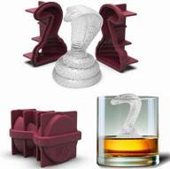 get creative with 3d snake ice molds - silicone ice cube tray for 2 large coiled cobras logo