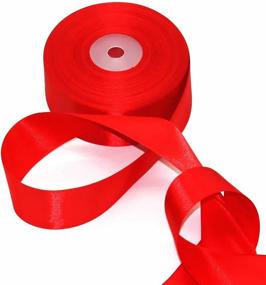 img 1 attached to 🎀 Versatile & Beautiful: Model Worker 1-1/2" Wide Solid Single Face Satin Ribbon - 50 Yards - Perfect for Weddings, Sewing, Gift Wrapping & Crafts (Red)