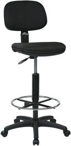 img 4 attached to Black Office Star Sculptured Foam Seat and Back Drafting Chair - 23 x 33 Inch