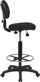 img 3 attached to Black Office Star Sculptured Foam Seat and Back Drafting Chair - 23 x 33 Inch